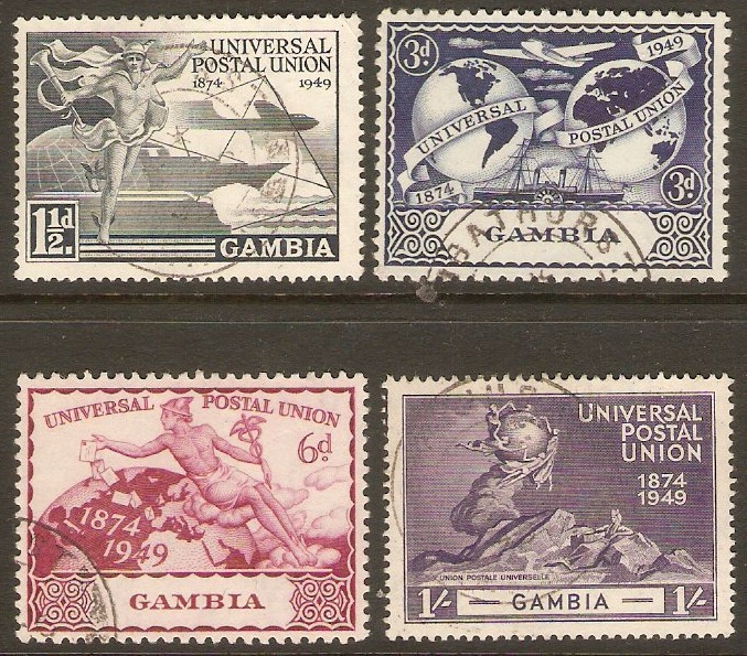 Gambia 1949 UPU 75th Anniversary Set. SG166-SG169.